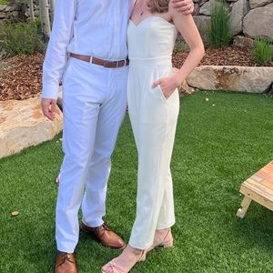 White Express Jumpsuit Size 0